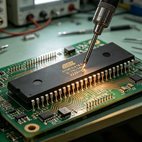 ATMEGA16A-PU DIP40 AVR Core 16KB Flash IC Chip Micro-ordinateur à puce unique (MCU/MPU/SOC) 2.7V-5.5V