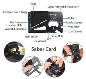 Équipement de survie d'urgence professionnel 18 pièces outils de randonnée tactiques avec pochette Molle cadeaux pour hommes et familles <span class=keywords><strong>SOS</strong></span> - Product Image 2