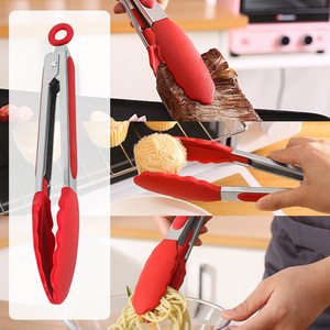 Pince alimentaire en silicone de 12 pouces, pinces en acier inoxydable, pince de cuisine, accessoires de cuisine - Product Image 5