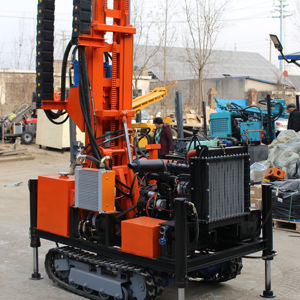Rastreador de água poços perfuração 220m 200m profundidade mina furo broca máquina 45kw motor diesel portátil operar à venda - Product Image 1