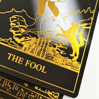 Kit Cadeau de Tarot pour Débutants avec Boîte Personnalisable, Jeu de 78 Cartes de Tarot Oracle Originales à Dorure à Chaud avec Guide