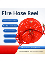 Enrouleur de tuyau d'incendie 20/25/30m, Tuyau d'eau pour boîte d'incendie et auto-sauvetage, Capacité 10-100kg, Bords de 1,5mm pour système de protection incendie d'usine