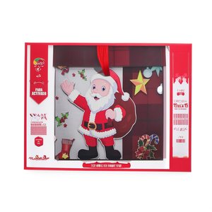 Caja Cuadrada Navideña de 15x15x15cm con Diseño de Santa Claus para Regalos - Product Image 2