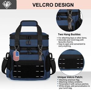 Sac isotherme pour déjeuner, imperméable, pliable, grande capacité, peut contenir 16 canettes, multi-poches, pour le travail, la salle de sport, les voyages - Product Image 4