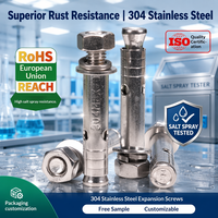 Vis d'expansion en acier inoxydable 304, tuyaux d'expansion, boulons d'expansion, d'allongement et de tirage, vente en gros M6/M8/M10/M12/M14