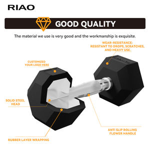 Vendita diretta del produttore <span class=keywords><strong>pesi</strong></span> liberi per palestra commerciale manubri in gomma manubri esagonali Sport - Product Image 3