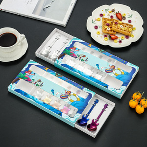 304 Stainless Steel Guitar <b>Spoon</b> Set Cartoon Design Dessert <b>Coffee</b> Stirring <b>Spoon</b> Gift For Adults - Product Image 1
