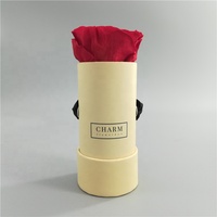Eleganti Scatole Regalo Personalizzate con Logo, Mini Scatole in Cartone Beige con Coperchio per Fiori, Modello EAAB, Marca OEM