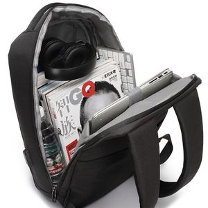 Mochila USB Antirrobo Inteligente para Portátil, Mochila de Gran Capacidad, Multifuncional, de Nailon, Rosa, Suave, Moderna, Negra, Impermeable - Product Image 5