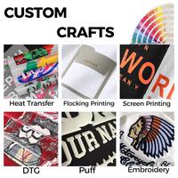 Cetak Kustom di Kaos Katun Murni dengan Teknik Sablon, DTG NFC, Proses Cuci, Transfer Panas, dan Pencetakan dengan Star