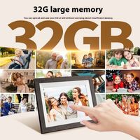 Marco de Fotos Digital ZhengFeng de 10.1 Pulgadas HD 1280x800 con Pantalla Táctil IPS, Wi-Fi, Reproductor de Video MP4/AVI y MP3, Pantalla Publicitaria de Plástico para Interiores