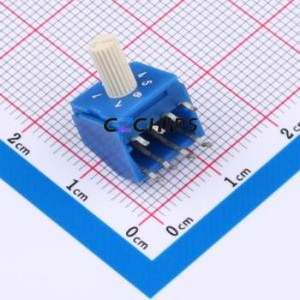 RS8177Y Rotary Switch DIP Switch 7 Cylindrical (with Slot) 200000 25mA - Product Image 1