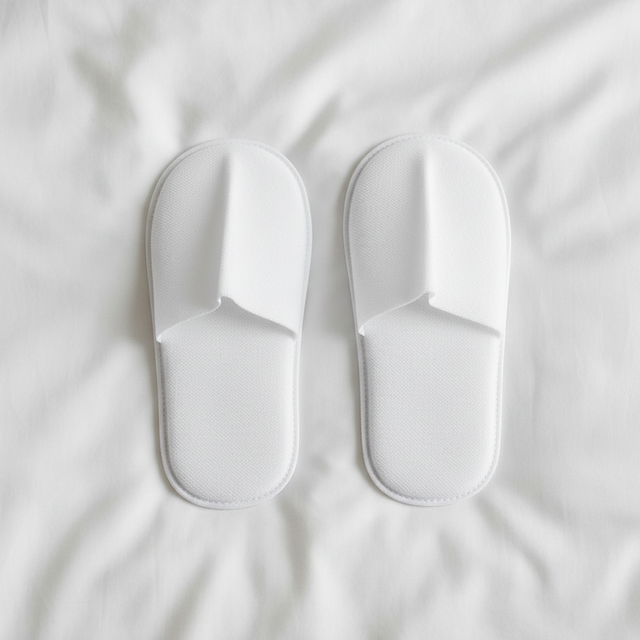 JSP Home White Closed Toe Disposable Summer Slippers Comfort Lightweight Easy Carry Daily Use House Family Hotel Slipper