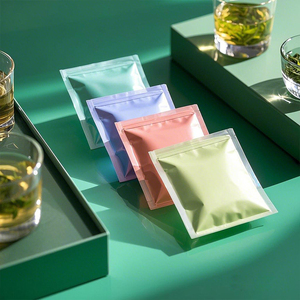 Benutzer definierte kleine 3x4 <span class=keywords><strong>Mylar</strong></span>-Beutel Heiß siegel bare dreiseitige Dichtung für Kaffee-und Teebeutel Lebensmittels icherer leerer Teebeutel - Product Image 2