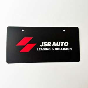 Plaque <span class=keywords><strong>d</strong></span>'<span class=keywords><strong>immatriculation</strong></span> de voiture en PVC blanc personnalisée, publicité bon marché, impression UV avec logo complet - Product Image 4