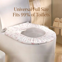 Protège-siège de toilette jetable XL double couche portable, coussin épais imperméable non tissé pour les voyages et les toilettes publiques