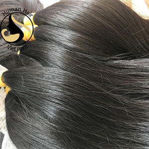 Mechones de pelo humano a granel, extensiones de cabello humano Remy de Color Natural liso sin procesar, la mejor calidad, 1/1B - Product Image 6