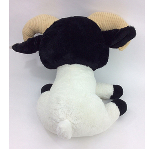 Peluche a forma di pecora dei cartoni animati, morbido e coccoloso, in bianco e nero, per bambini - Product Image 2