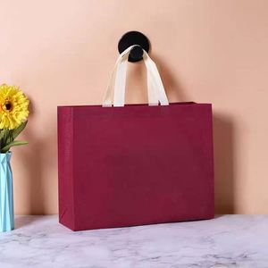 Dark Blue Custom Waterproof Coated Non-Woven Tote Shopping Bags Reusable and Eco-Friendly Available for Wholesale - Product Image 5