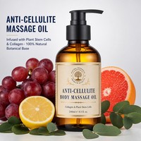 Huile de massage en vrac avec des huiles de pépins de raisin, de pamplemousse, d'eucalyptus et de citron pour le bain et le corps, fourniture en gros pour salons