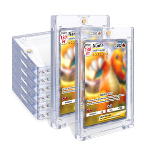 130 PTカスタムトレーディングゲームカードペニースリーブ磁気カードホルダー野球バスケットボールスポーツトレーディングカードホルダーケース - Product Image 1