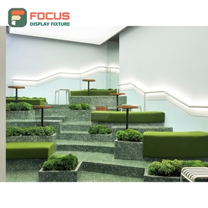 Vitrine à café illuminée, finition bois mat, aménagement en coin, vitrine de magasin, vitrine à café - Product Image 5