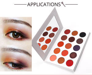 أحدث ظلال عيون بـ 15 لونًا، لوحة ظلال عيون بعلامة تجارية خاصة، لامعة ومقاومة للماء، مع إمكانية تخصيص الشعار - Product Image 2