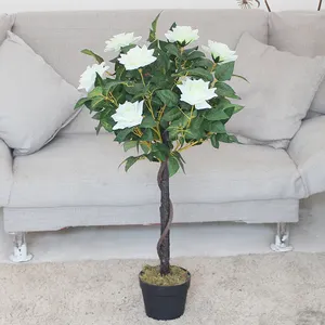 Künstliche Rosen pflanzen für die Heim dekoration Plastik imitat Rosen pflanzen Bonsai zu verkaufen