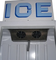 Congélateur à porte inclinée personnalisable par le fabricant, 1 porte, avec ventilateur de refroidissement et bloc de glace, pour stockage commercial