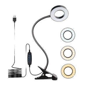 EGH 120MM Portable Blue/White <b>Book</b> Light Flexible and Foldable Clip-On Eye Protector with LED Modern Design for Bedroom Use - Product Image 1