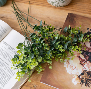 زهرة محاكاة الرياح من الأوكالبتوس أحادي الشركة المصنعة للزفاف عبر الحدود بالجملة أوراق قرن الوعل الغزلان - Product Image 3