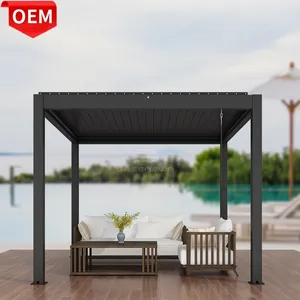 3x3 4x4 terrazza tetto antipioggia automatico parasole feritoia Pergola esterna in alluminio