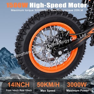 Moto 01 1500W 48V 20AH, vélo longue portée 50 km, tout-terrain, cyclomoteur - Product Image 3