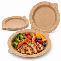 Assiettes jetables en papier sulfurisé rondes en silicone Printon, faciles à décoller, pour pique-nique, fête, restauration