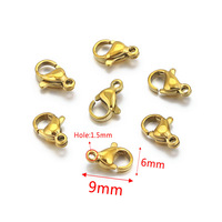 Crochets mousquetons en acier inoxydable pour la fabrication de bijoux DIY, matériaux pour colliers, bracelets et chaînes