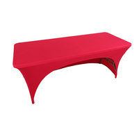 Vente en Gros Rectangle 6 pi Spandex Nappes Ajustées Tissé Spandex Table Couvertures pour Événements