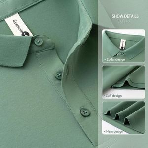 Camisas Polo Bordadas con Logotipo Personalizado al por Mayor, Camisas de Golf de Alta Calidad para Hombre, Atléticas, Delgadas, Elásticas, de Color Sólido - Product Image 2