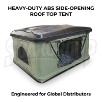 Carpa de Techo Vertical de Doble Capa con Carcasa Rígida de ABS, Gran Espacio Interior, Apertura Hidráulica, para Exteriores y Todoterreno