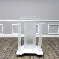 Pupitre en bois acrylique grand lécime pour église école conférence événements en plexiglas fête d'hôtel