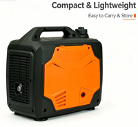 Générateur Inverter Portable 2000W Silencieux à Essence, Station d'Énergie 1800W Nominale 230V pour Camping, Camping-car, Maison, Urgence et Alimentation de Secours