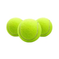 AX-2571A Lot de 3 balles de tennis de plage sportives personnalisables avec logo, haute élasticité, écologiques et durables, avec sac en filet pour animaux de compagnie et sport