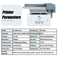 Refinecolor I1600 A1 UV Printer 6090 Flatbed UV DTF Tumbler akrilik Lighter stiker casing telepon mesin cetak