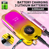 Lime à ongles et polisseuse portables professionnelles 45000 tr/min Outil électrique de manucure et de pédicure avec moteur brossé pour utilisation en salon