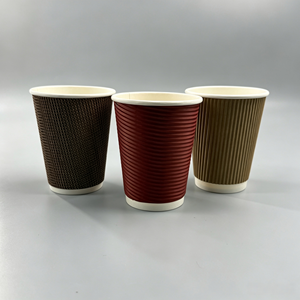 Gobelets à café en papier métallisé de luxe à double paroi, revêtement PE, imperméables, logo personnalisé, fabrication en usine - Product Image 4