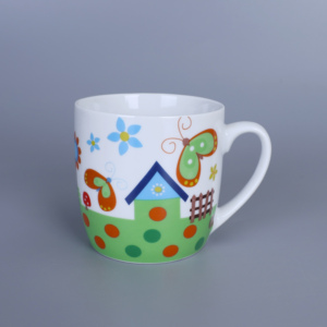 3 pz per bambini con cartoni animati e set di tazze con graffiti pastorali a farfalla confezione regalo in porcellana per stoviglie per bambini set di stoviglie - Product Image 5