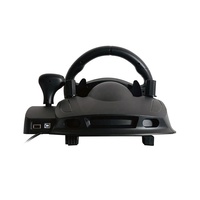 Volant de jeu vidéo de course multiplateforme OEM/ODM 7 en 1 avec moteur à vibrations, rotation à 270°, connexion filaire, design ergonomique
