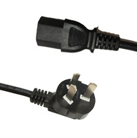 En gros 3*0.5 carré pur cuivre National Standard coude 3C certifié trois prise plate cordon d'alimentation produit queue fil connecteur