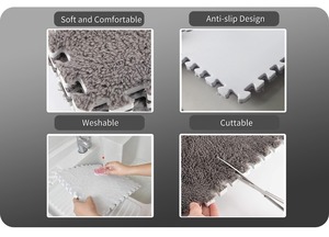 Les tapis de jeu en peluche doux et colorés créent une zone de jeu confortable et sécurisée, améliorant les espaces des enfants grâce à des couleurs vives et un toucher moelleux. - Product Image 3