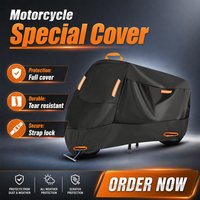 Housse de moto durable pour l'extérieur, imperméable et anti-UV, fabriquée en tissu polyester non tissé durable pour une utilisation par temps neigeux