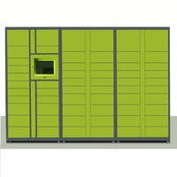 Serrure électronique intelligente Youbai Casier de livraison en plein air Système de casier de stockage extérieur pour colis